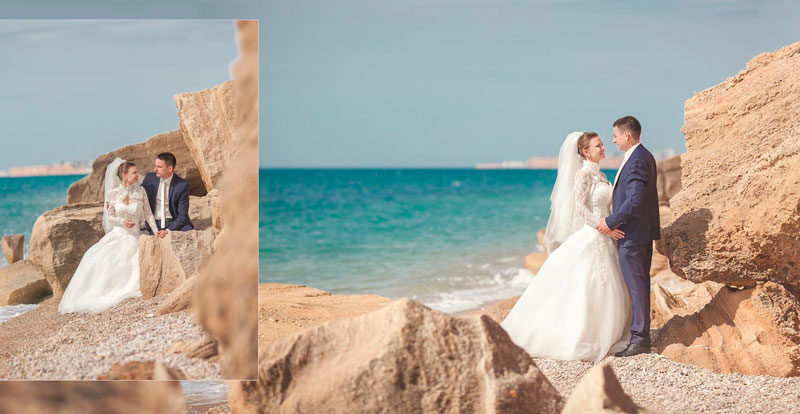 свадебная фотосессия на пляже у моря Севастополь фотокнига
