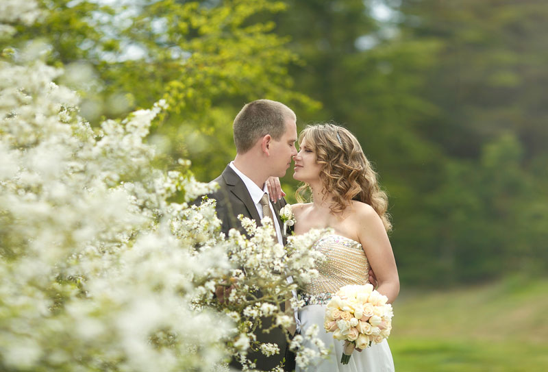 фотосъемка свадьбы весной в белый кустах Севастополь
