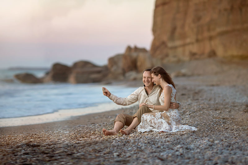 фотосессия свадебная у моря в Крыму