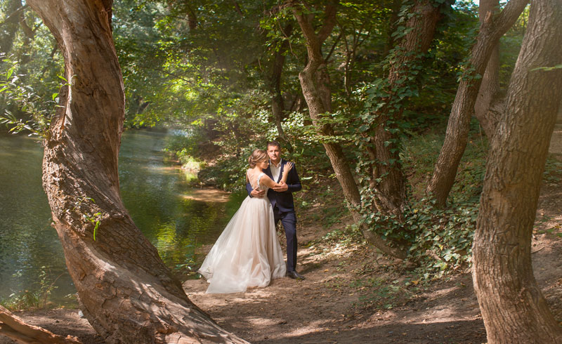фотосъемка свадьбы, на берегу реки Севастополь