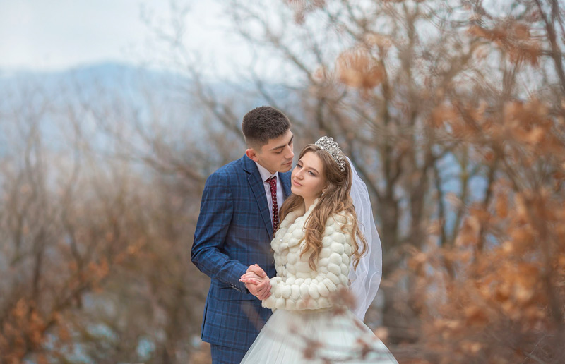 фотосъемка свадьбы зимой  свадебный фотограф Севастополь